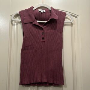 Madewell sleeveless collared shirt